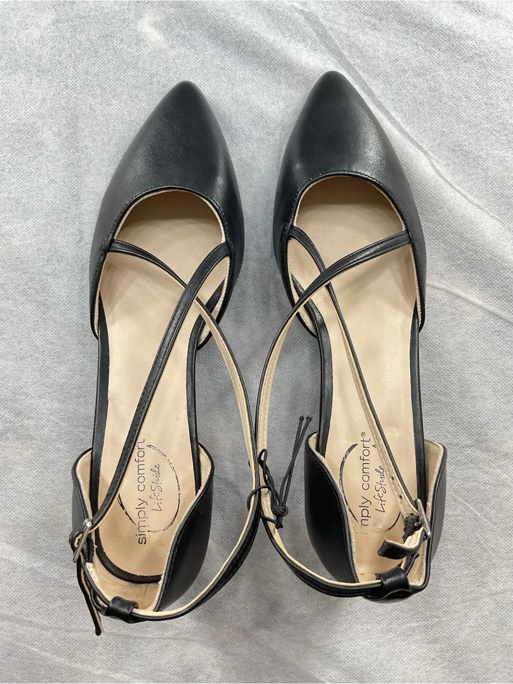 Life Stride Black Ankle Strap Heels + Moda Int’l Olive Green Sweater Dress Fall